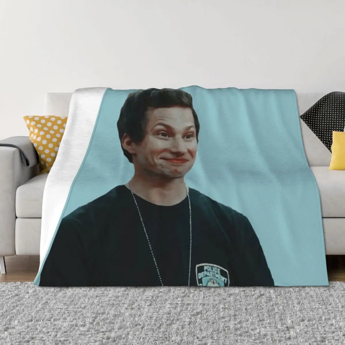 بطانية جيك بيرالتا المبتسمة ذات فروي فردي للأريكة الثقيلة للنوم #1