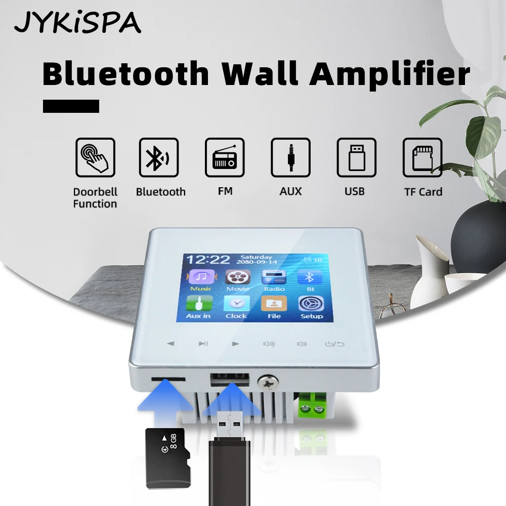 Smart Home Theater Bluetooth Wall Amplifier Android System  6.5 inch Ceiling Speaker Background Loudspeaker for Meeting Room