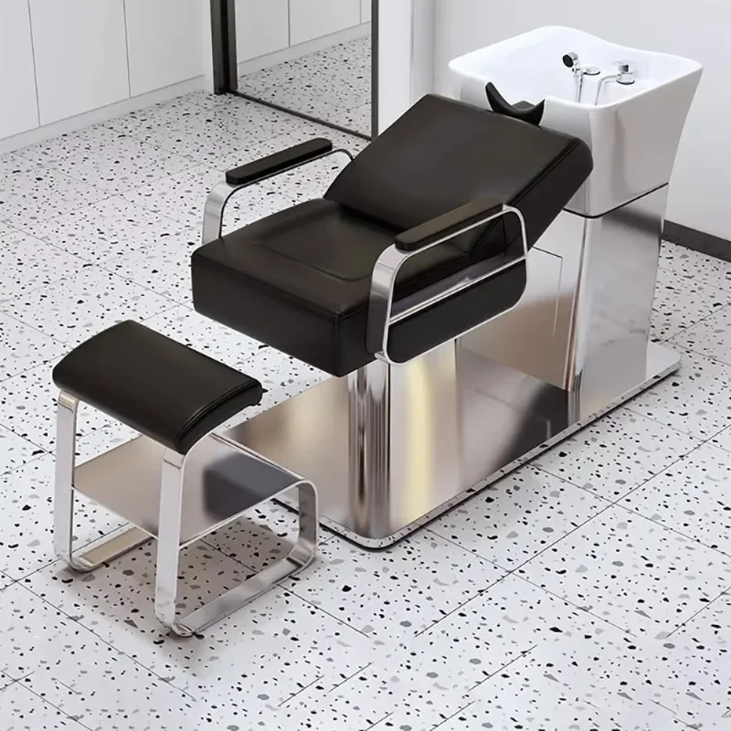 

Unique Portable Shampoo Bed Trendy Modern Personalized Fashion Hair Shampoo Bed Luxury Nordic Cadeira De Barbearia Furniture