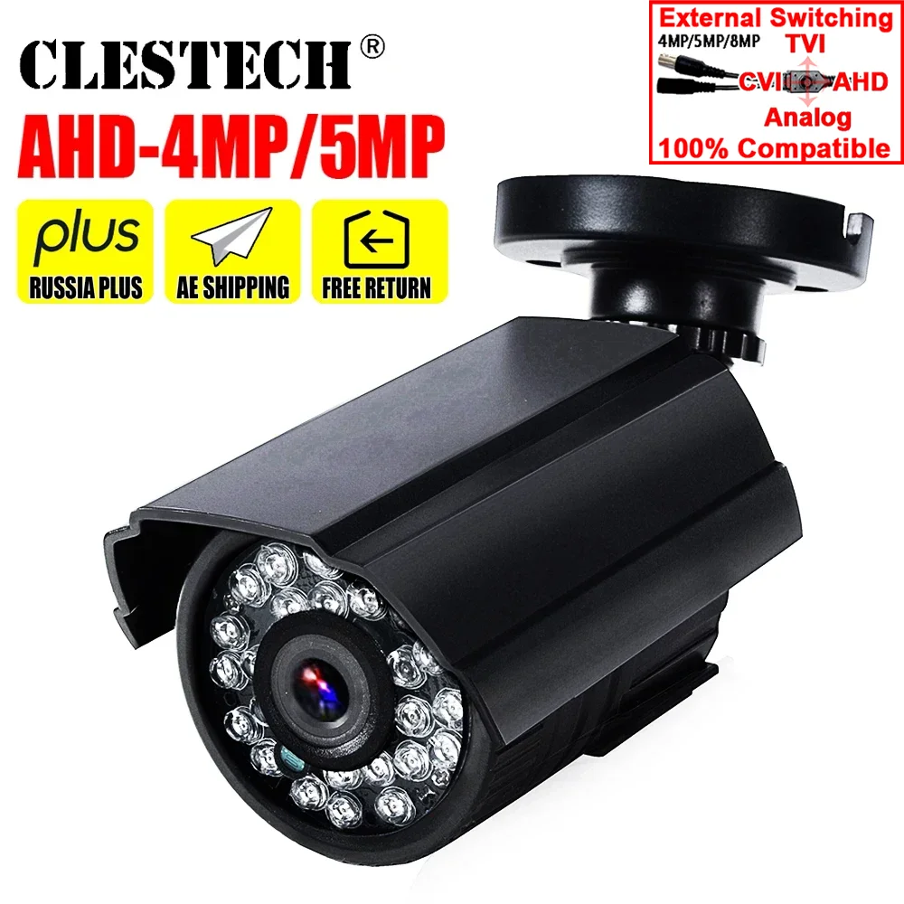 CCTV AHD Mini kamera 5MP 4MP 1080P tam dijital koaksiyel h.265 HD 5M-N XVI 4in1 açık su geçirmez IP66 gece görüş var Bullet