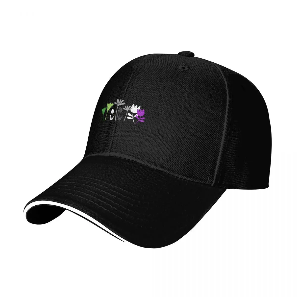 Standing Flower Patch Aro Ace. Aroace Pride Baseball Cap Men Women Casual Summer Sport Sun Cap