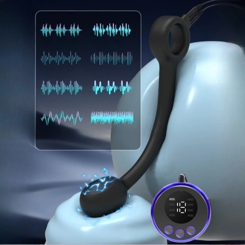 Anal Stimulato Electric Shock Dildo Toy Butt Anal Plug Stopper Prostate Massager With Ring Handle BDSM E-Stim Sex Toys 18+ 3