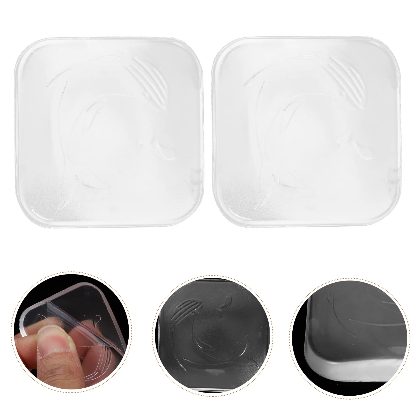 

6pcs Transparent Whale Pattern Door Stopper Wall Protector Bumper Guard For Door Knob Handle Collision Protection Reusable Home