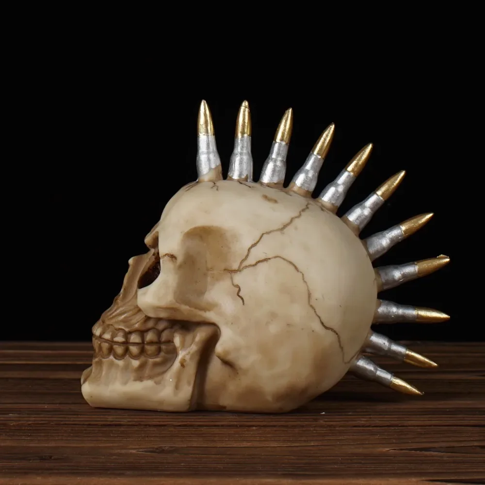 Vilead 15cm Creative Resin Skull Head Bookshelf Wall Shelf Living Room Decor Fashion Pop Culture Objects European Decorative Art