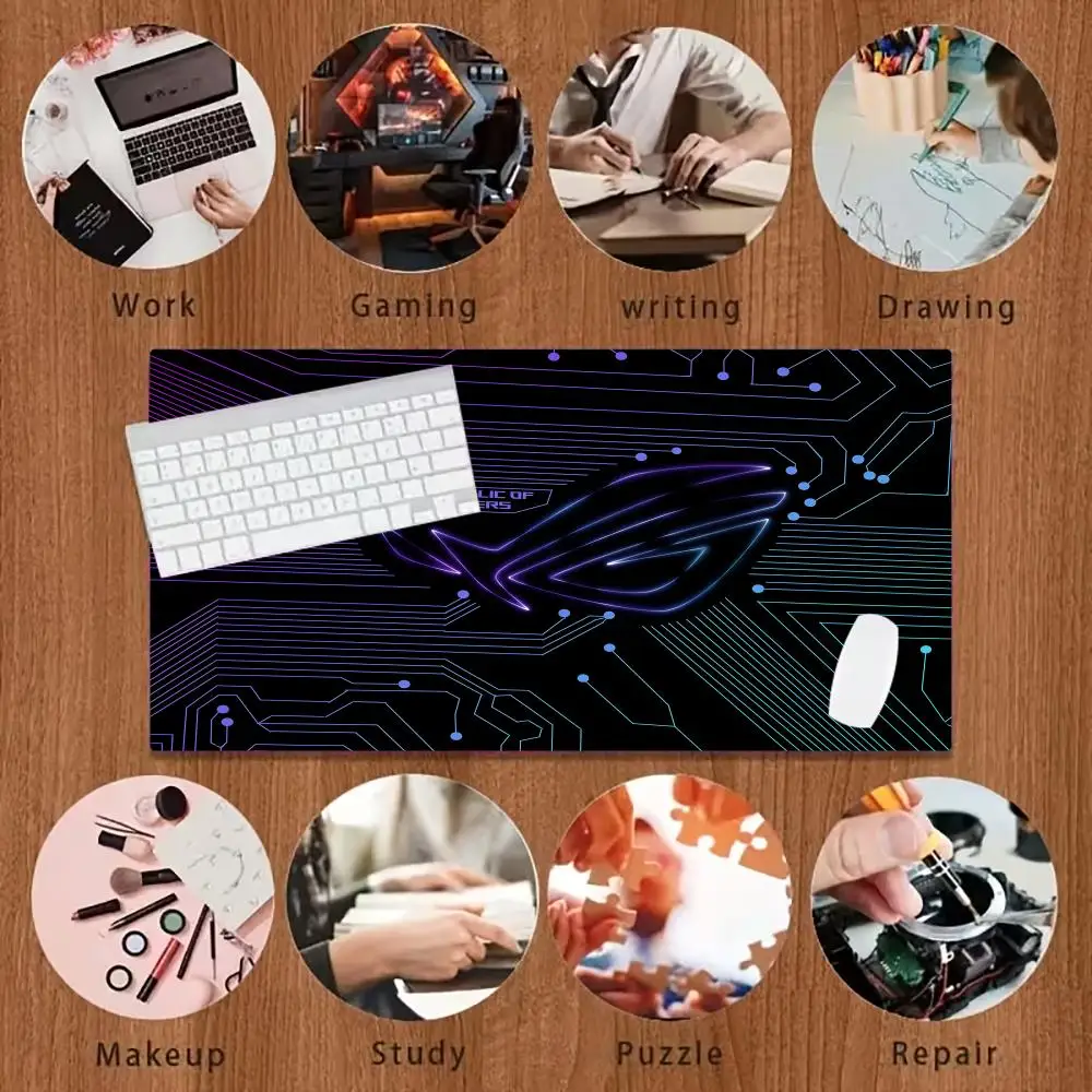 Big Gaming Mouse Pad ROG Large Desk Mat Game Mousepad Rubber Bottom Non-Slip PC accessories deskmat tapis de souris