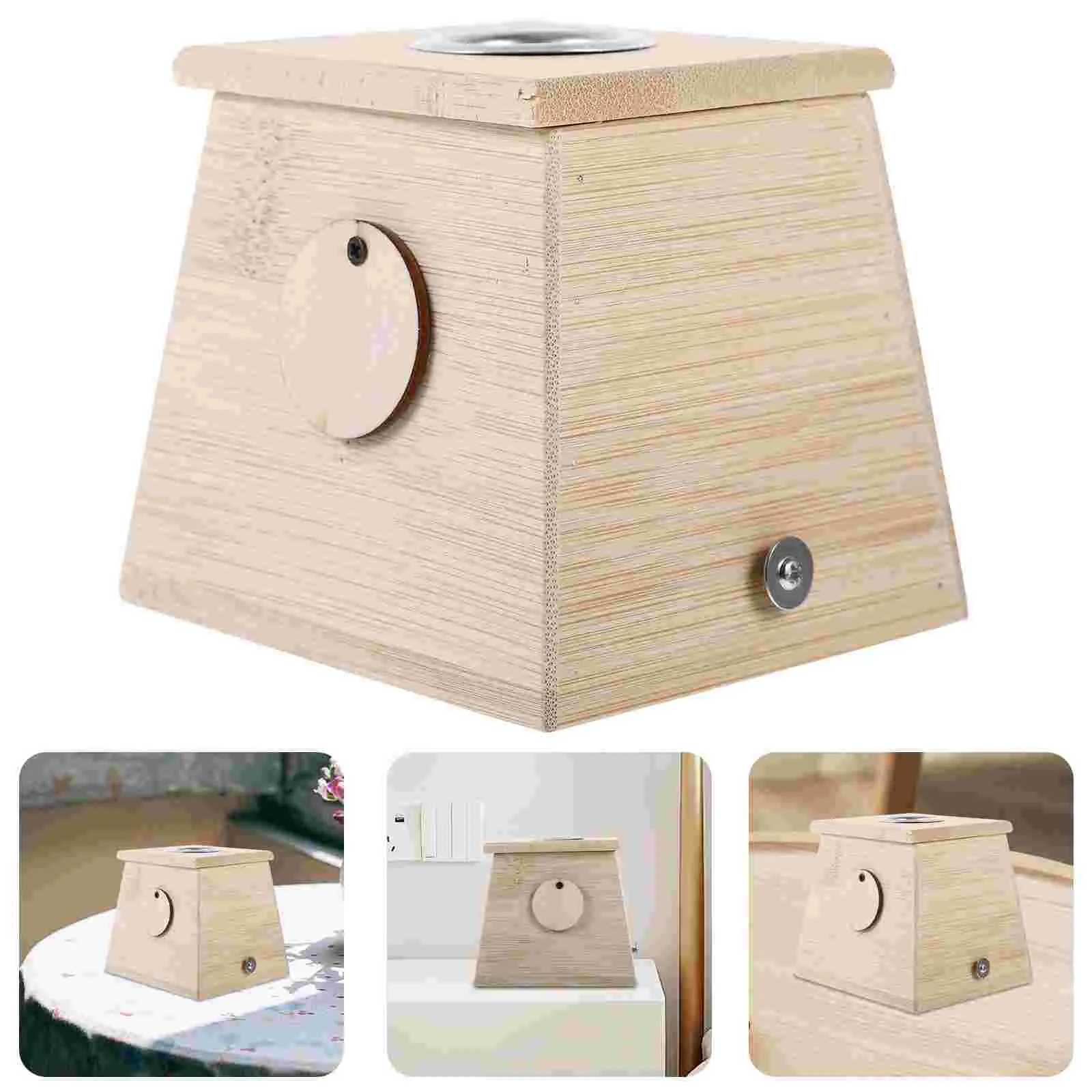 

1Pc Bamboo Moxibustion Box Temperature Control Health Moxibustion Treatment Box for Spa Home (Single Hole)