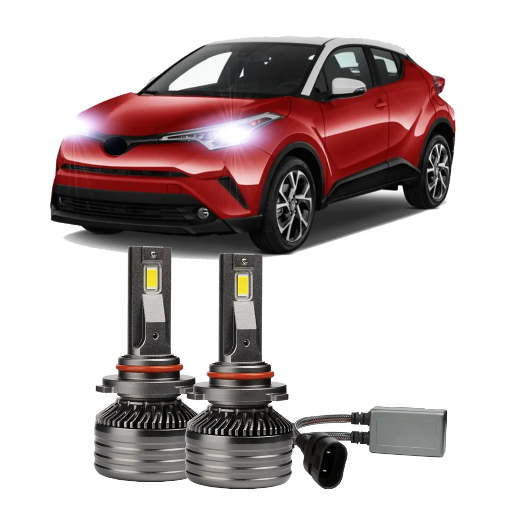

2 шт. 9012 HIR2 автомобильные светодиодные лампы для фар для Toyota C-HR CHR 2016-2019, дальний ближний свет Canbus 6500K