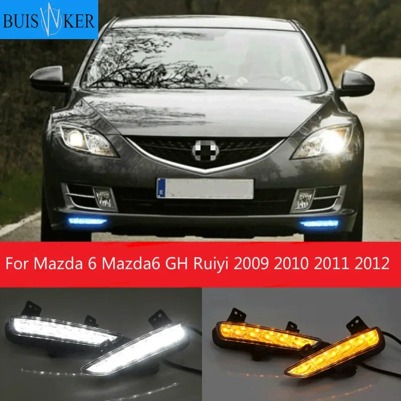 

Светодиодные противотуманные фары дневных ходовых огней DRL для Mazda 6 Mazda6 GH Ruiyi 2009 2010 2011 2012, передний бампер