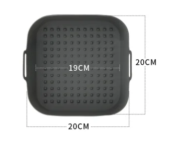 Luchtfriteuse siliconen pot Dikke herbruikbare siliconen vierkante luchtfriteusevoeringen Vervanging van perkamentvoering Papieren luchtfriteusemand