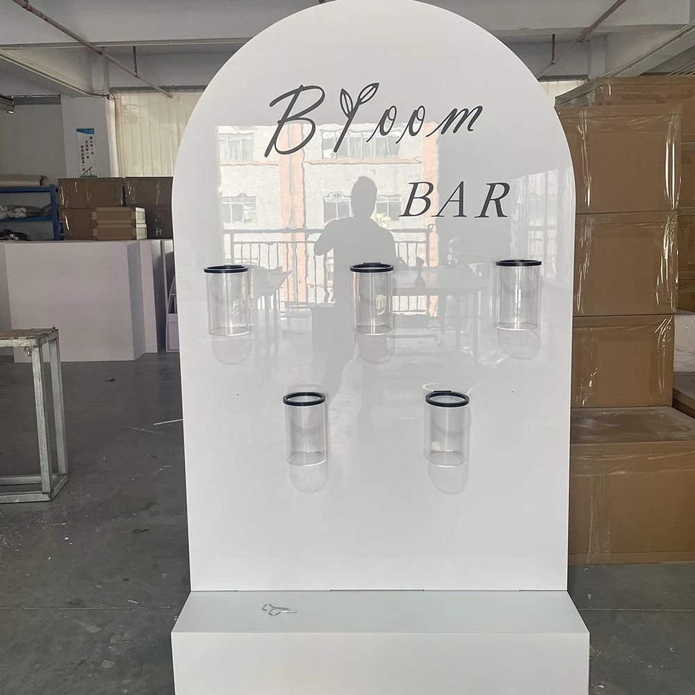 

Luxury White Arch Wedding Backdrop Acrylic Backdrop for Wedding Event Stage Decorations