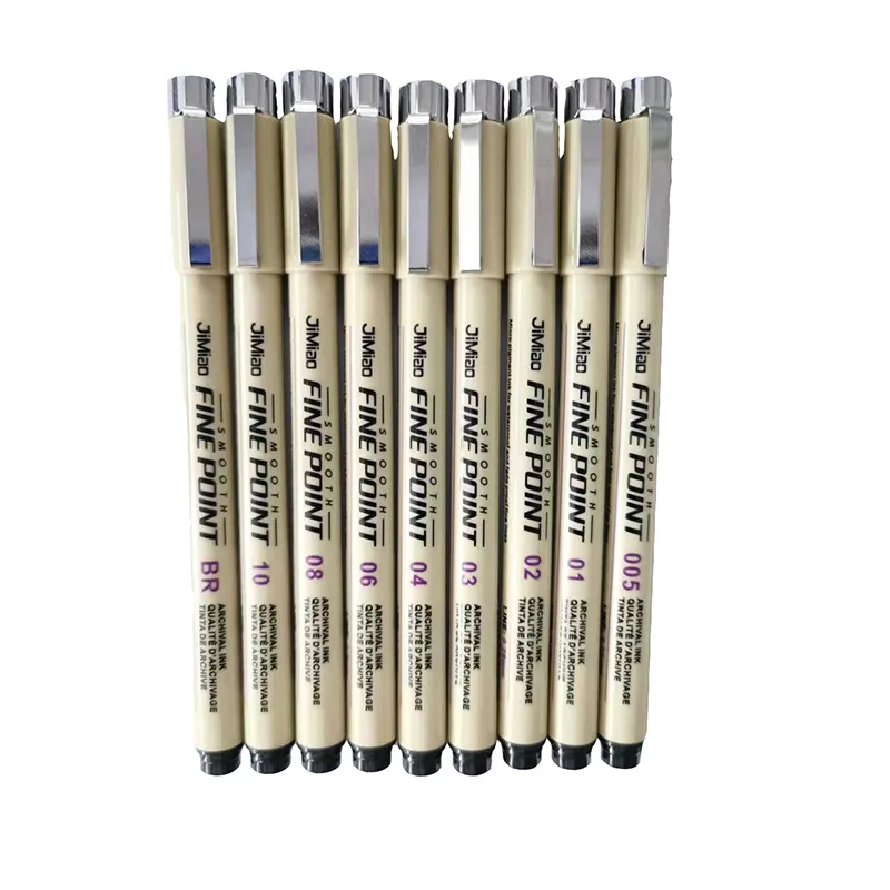12pcs Pigment Liner Micron Pen set Manga markers Needle Pen Art Brush Hand-painted Hook Line Pens Sketch Fineliner Drawing