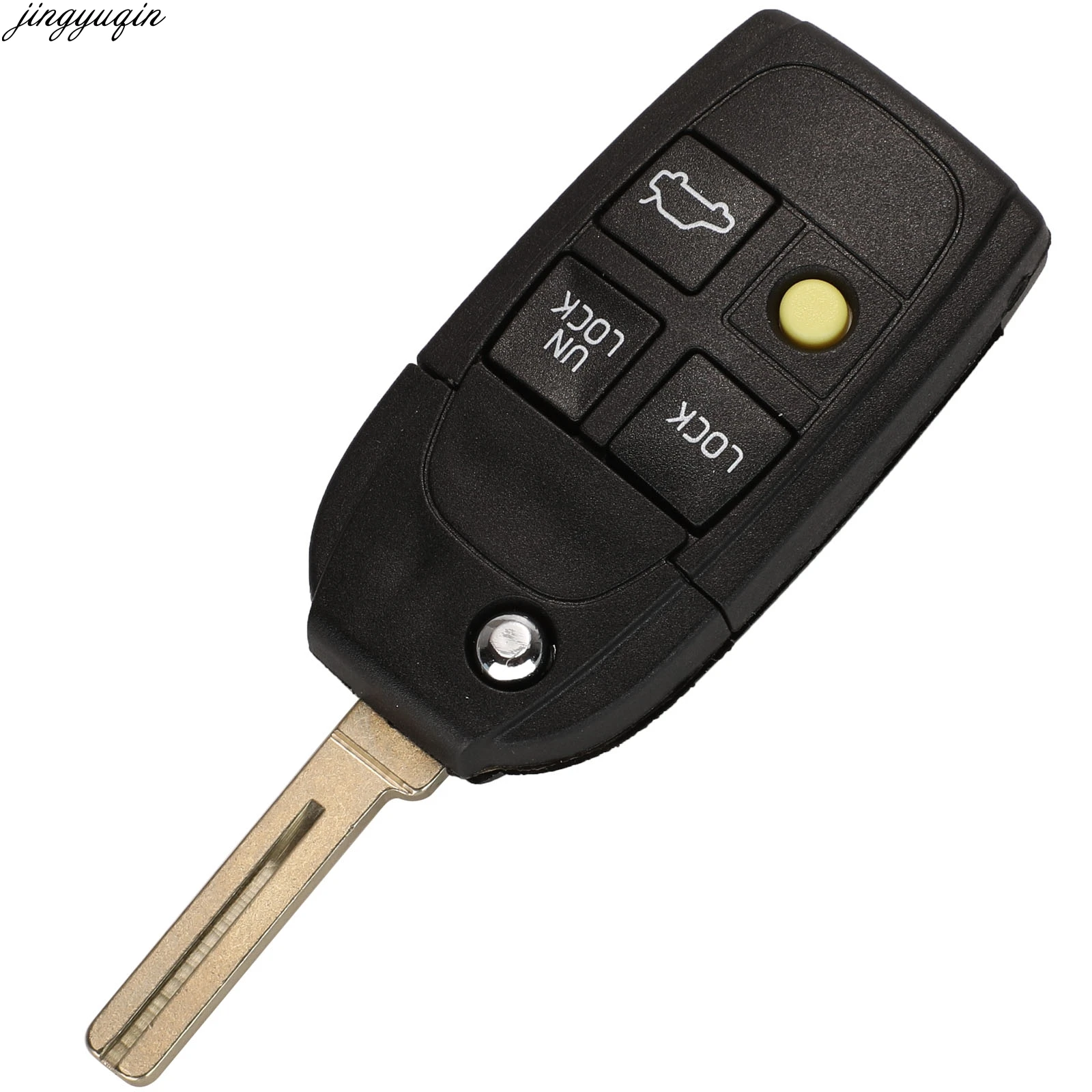 Jingyuqin 4/5 Buttons Modified Flip Remote Car Key Shell For Volvo XC70 XC90 V50 V70 S40 V40 V90 C70 S60 S80 S70