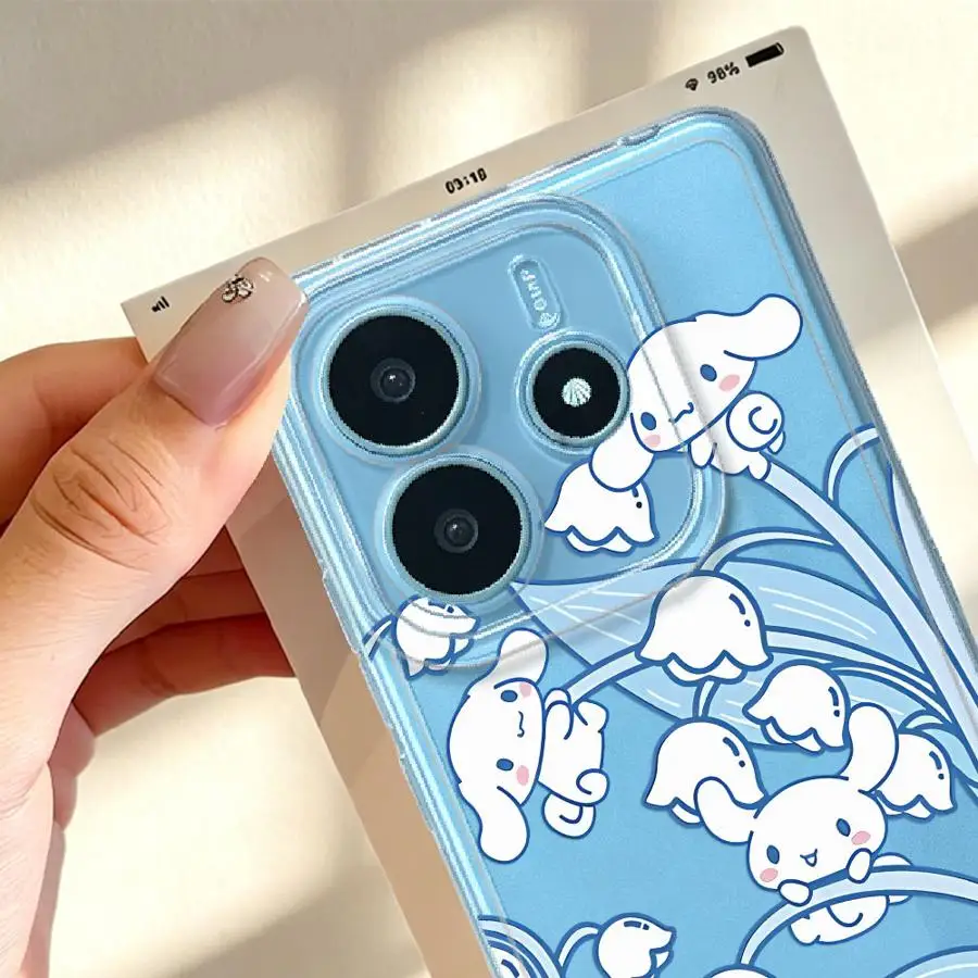 Case for Xiaomi Redmi Note 15 12 11S 13C 10S 11 9 10 14C Note 13 14 Pro Plus 12S A4 Soft Phone Cover Cute Sanrio Cinnamoroll view 6