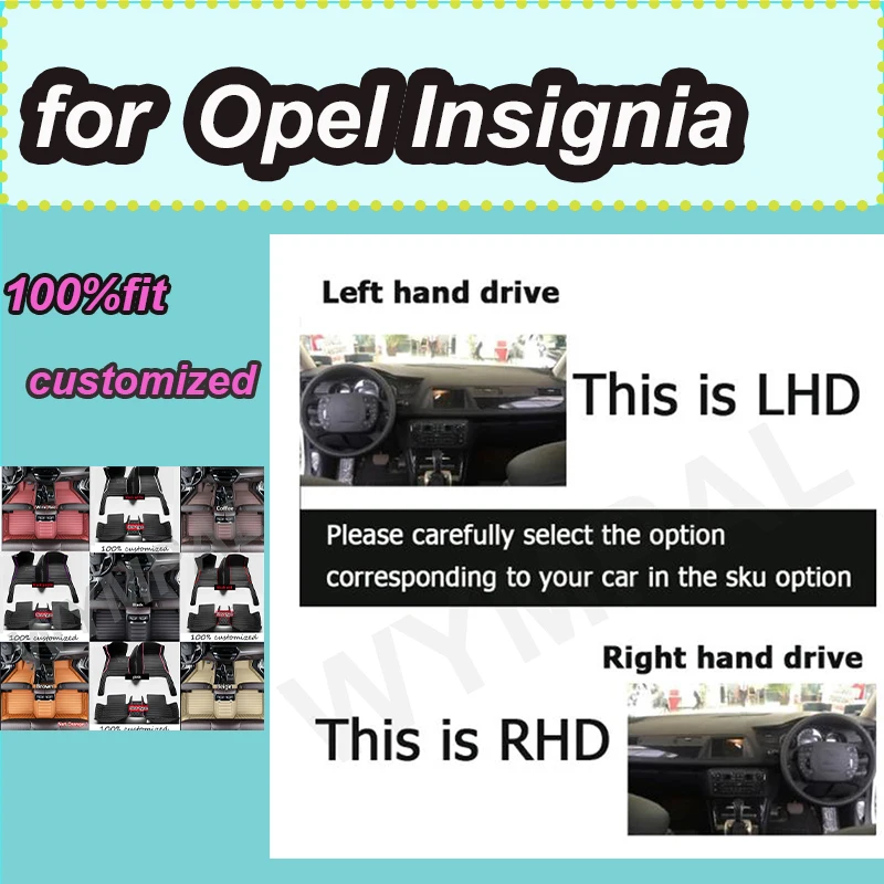 

LUXURY Car Floor Mats For Opel Insignia 2009 2010 2011 2012 2013 Auto Luxury Leather Floor Mats
