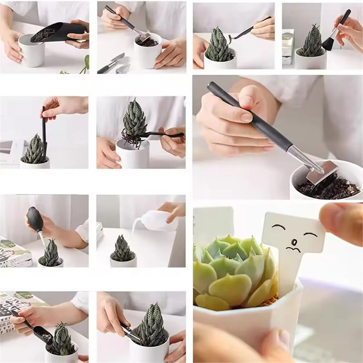 30PCS Garden Hand Transplanting Tools Set Succulents Tool Set for Indoor Succulents and Cactus Care