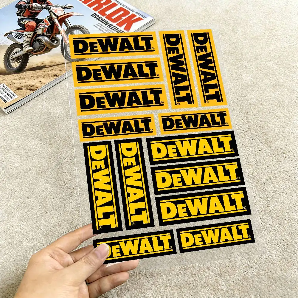 Stickers Moto Sticker For DeWalt Auto Body Bumper Windows Motorcycle Laptop Walls Vinyl Decal Car Tuning Accessories