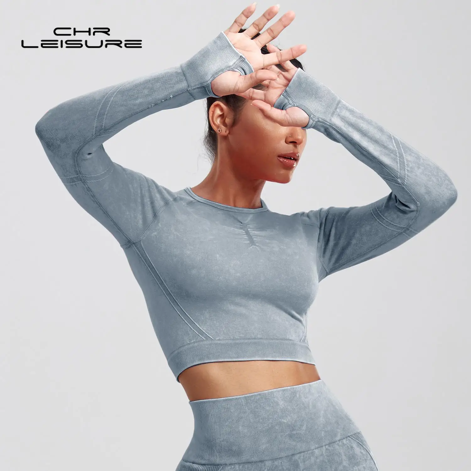 CHRLEISURE Gym Sport Y2K T-Shirt Women Beautiful Knitting Seamless Casual Top Women Skinny Stretch Push Up Breathable Tops