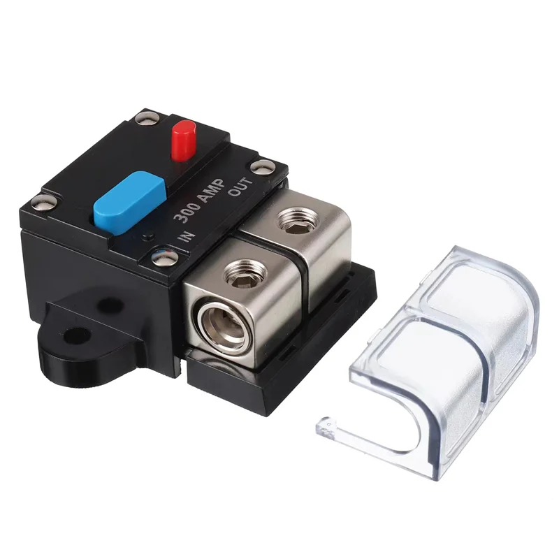 300A Circuit Breaker Resettable Circuit Breaker 300 Amp Resettable Circuit Breaker Manual Reset Button for Car Audio G