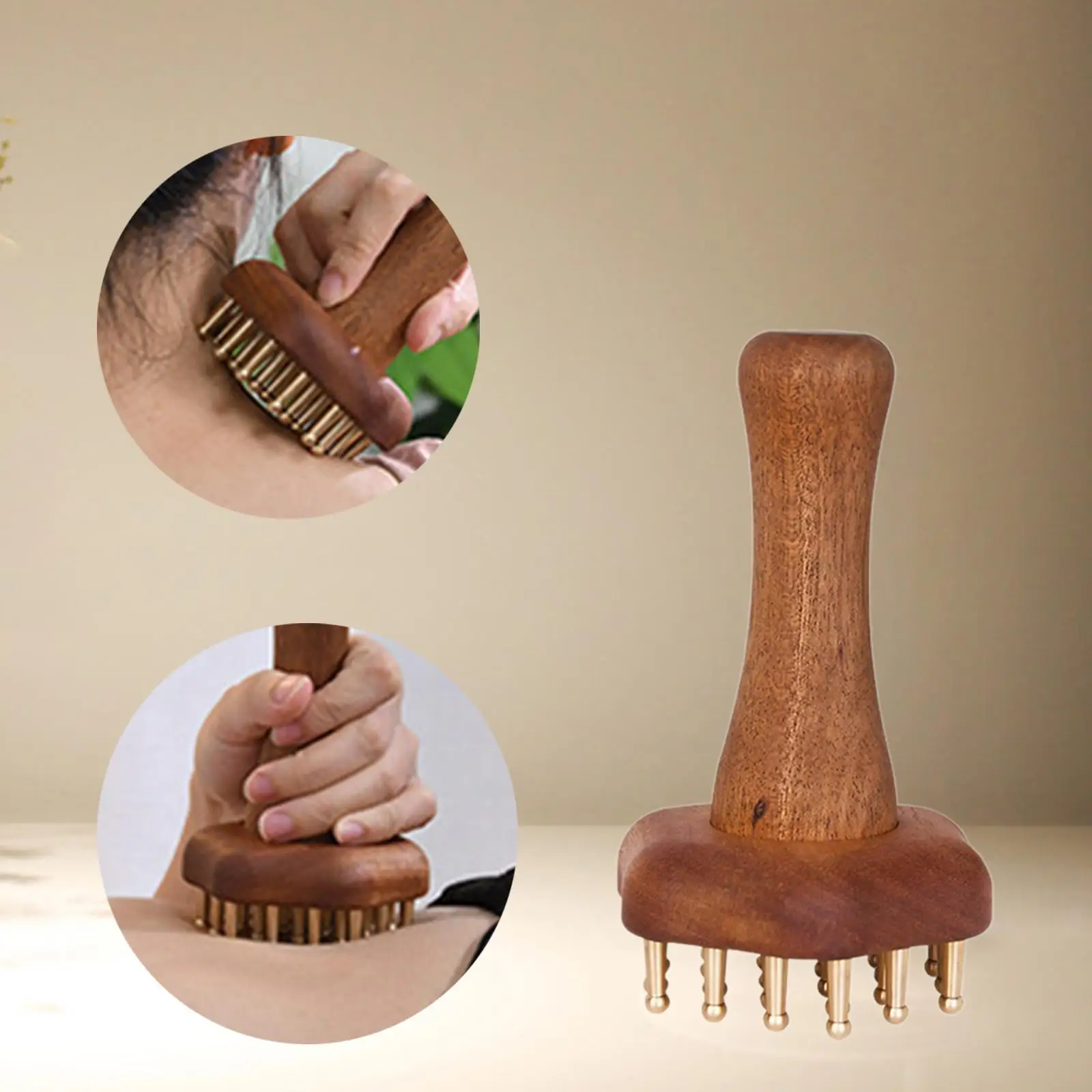 

Wooden Massage Body Brush Versatile Manual Acupressure Portable Guasha Scraping Brush for Body Contouring Waist Arms Legs Back