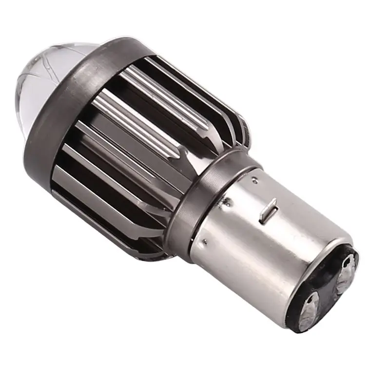 BA20D Motorcycle Mini LED Projector Bulbs Dual Colors Scooter E-Bikes-T48C
