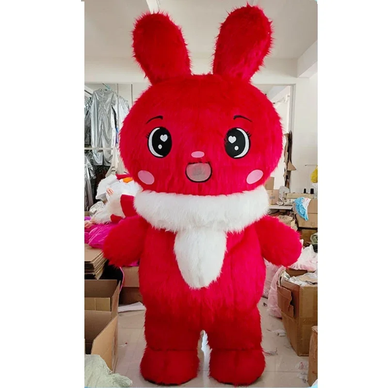 2m/2.6m Inflatable Rabbit Red,white,yellow,gray Mascot Suit Costume Adult Rabbit Cosplay Dress for Entertanments Party Christmas