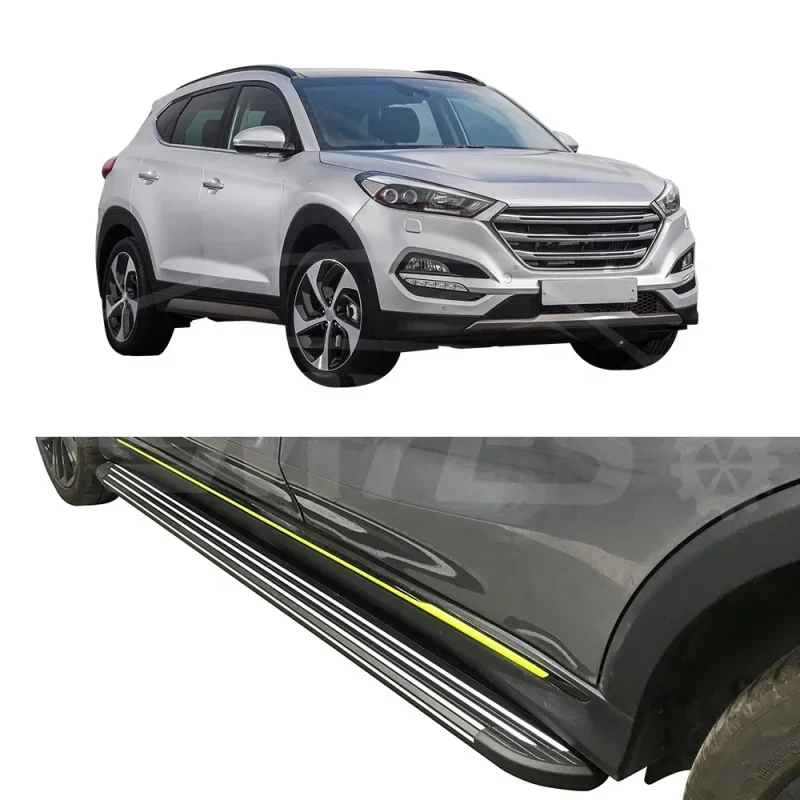 

High Quality Off Road Fixed Side Step Running Board Footstep Exterior Accessories In Stock Fit Tucson Santa Fe IX35 IX45 Pal