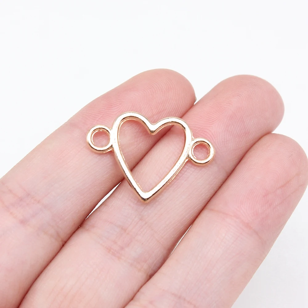 WYSIWYG 20pcs Charms Heart Link Connector 16x24mm Pendants Making DIY Handmade Jewelry