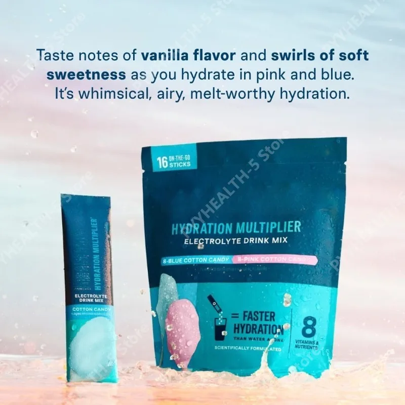 

Electrolyte Powder Hydration Multiplier - Cotton Candy | Electrolyte Powder Drink Mix | 1 Pack (16 Servings)