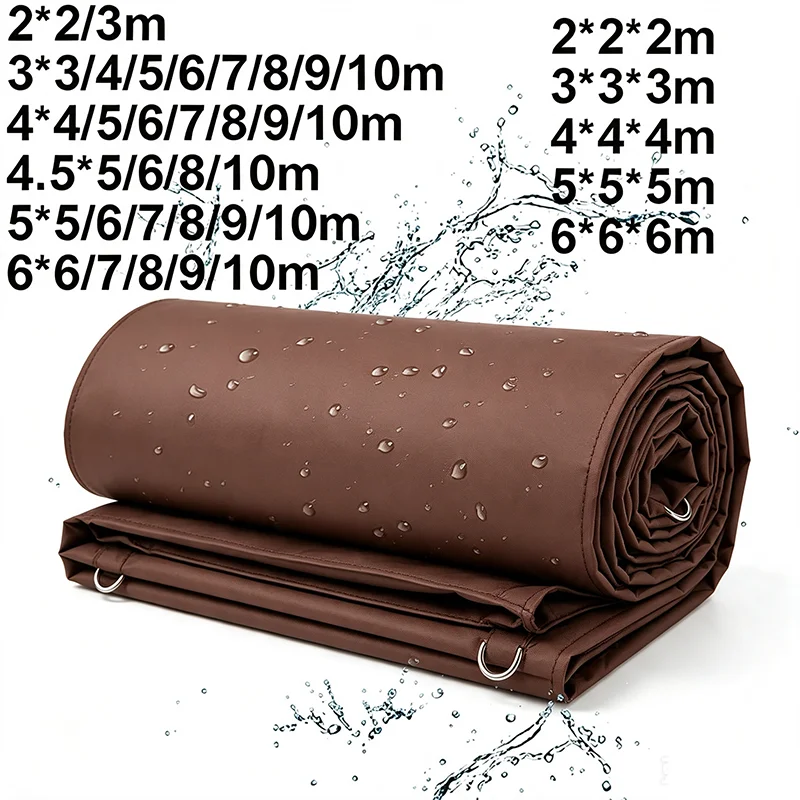Sun Shade Sail Waterproof 2*2 4*4 6*6 3*3*3m Large Sunshade Sail Oxford Cloth Anti-UV Tarpaulin Camping Rain Awning Outdoor Tarp