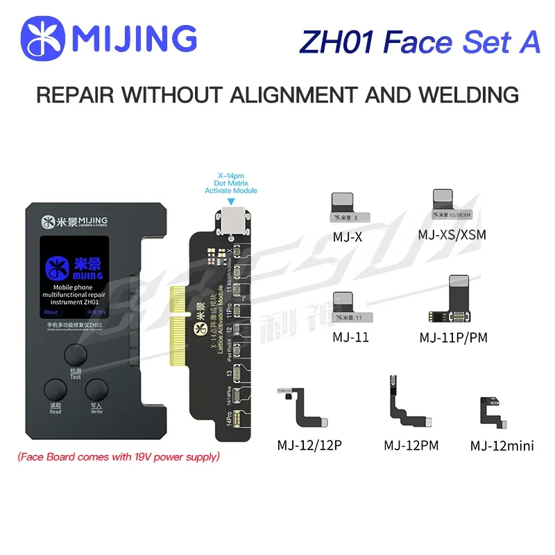 MIJING ZH01 Dot Matrix Programmer Face ID Host Set Battery Repair Dot Matrix Data Change For iPhone X-11 12 13 14 Pro Max Repair