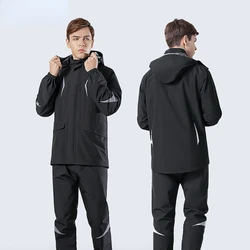 Raincoat Rain Pants Set Split Fashion Reflective Raincoat Men's Motorcycle Takeaway Riding Raincoat
