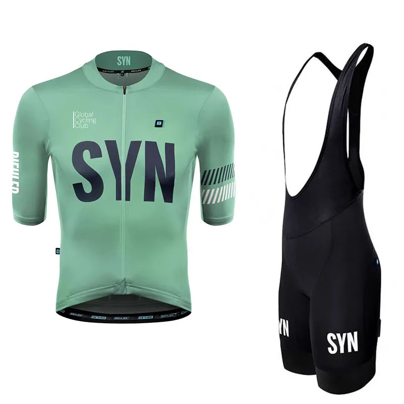 SYN Summer cycling clothes men\'s jerseys road cycling short sleeved sets bibs quick drying clothes breathable cycling shirt