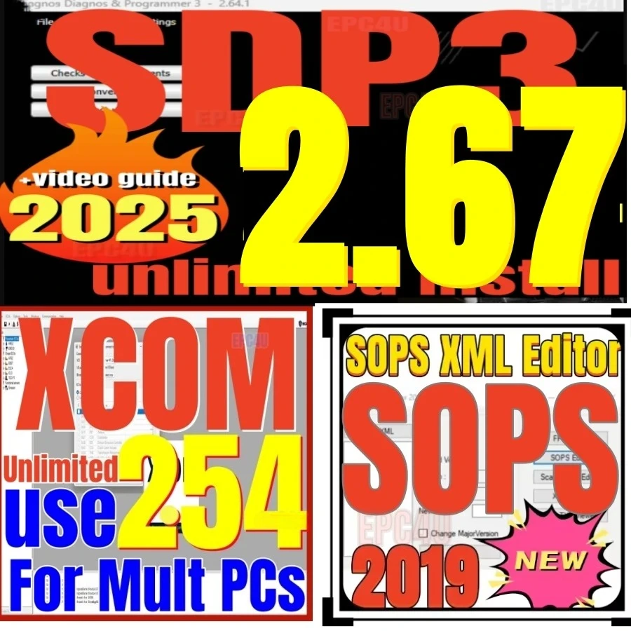 

SDP3 2.67 with keygen + XCOM2.54 + SOPS for Scania Heavy Duty Truck Buses Engine Diagnostic Programmer Work More PC Unlimited