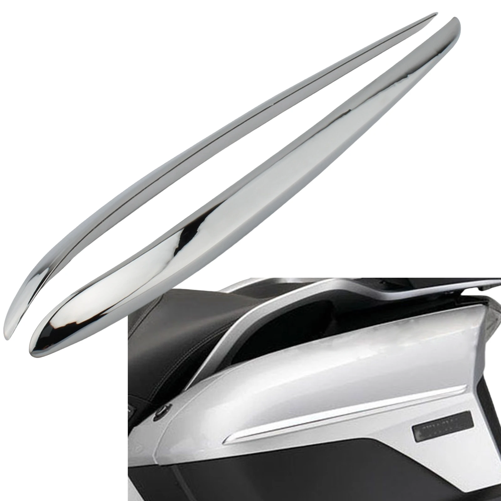 

Motorbike Chrome Side Panel Storage Box Plating Trim Strip For BMW K1600GTL 2011-2022