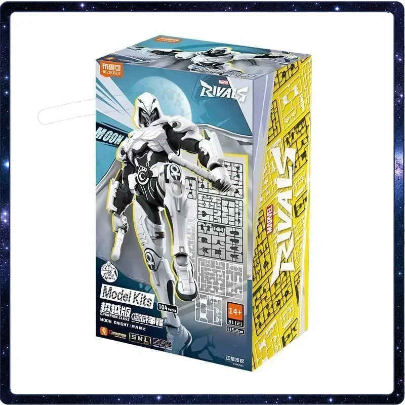 Blokees Marvel Moon Knight Movable Action Figure Assemble Model Desktop Display Collectible Hobby Gift For Fans - view 4