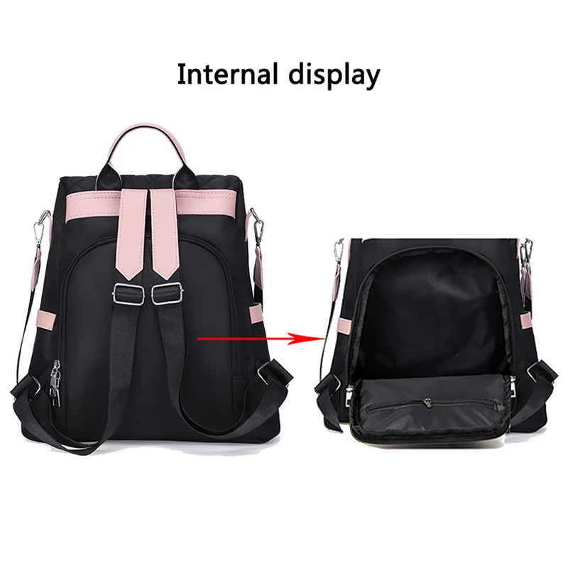 2024Women Backpack Oxford Female Anti Theft Backpack School Bag For Teenager Girls Sac Hot Sale shoulder bag Cute backpack