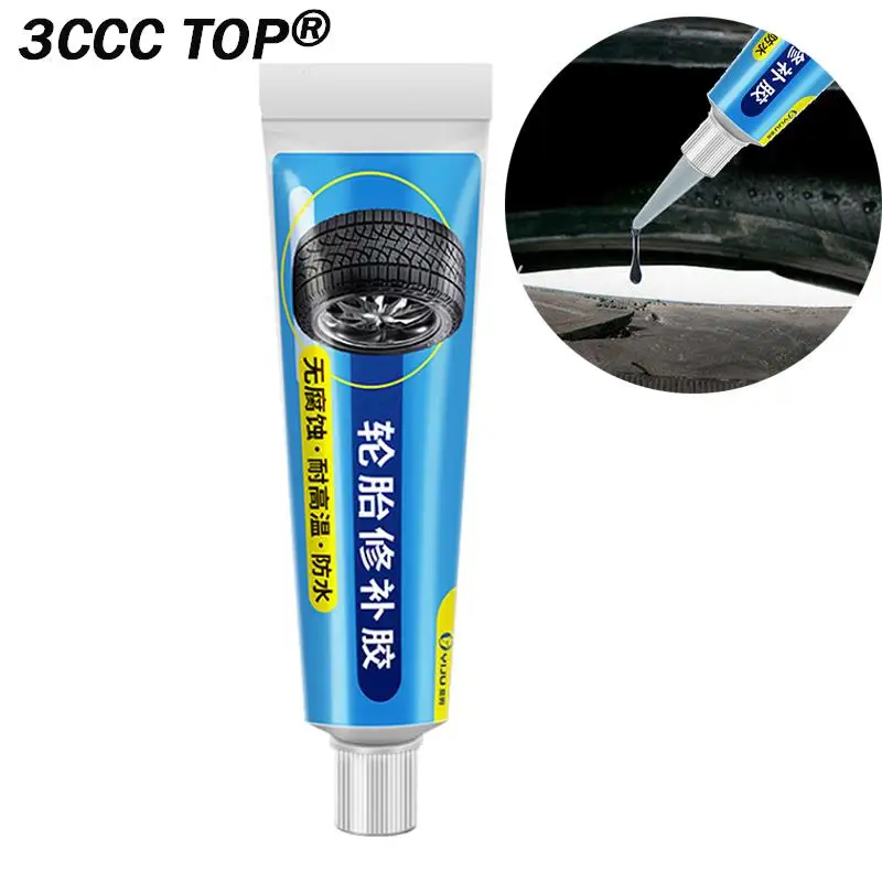 30ML Black Tyre Repair Instant Car Tire Repair Glue Liquid Strong Rubber Glues Wear-resistant Rubber Non-corrosive Adhesive Glue