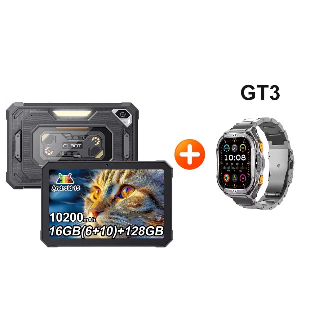 [Versand aus Polen] Cubot Tab KingKong Mini Android 15 Robustes Tablet 16GB(6+10) 128GB 10200mAh 8,68'' 90Hz Campinglicht 48MP