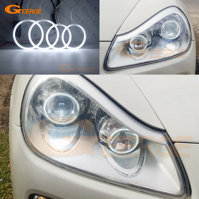 Dla Porsche Cayenne 957 9PA 2007 2008 2009 2010 Doskonały Ultra Bright CCFL Angel Eyes Kit Halo Rings