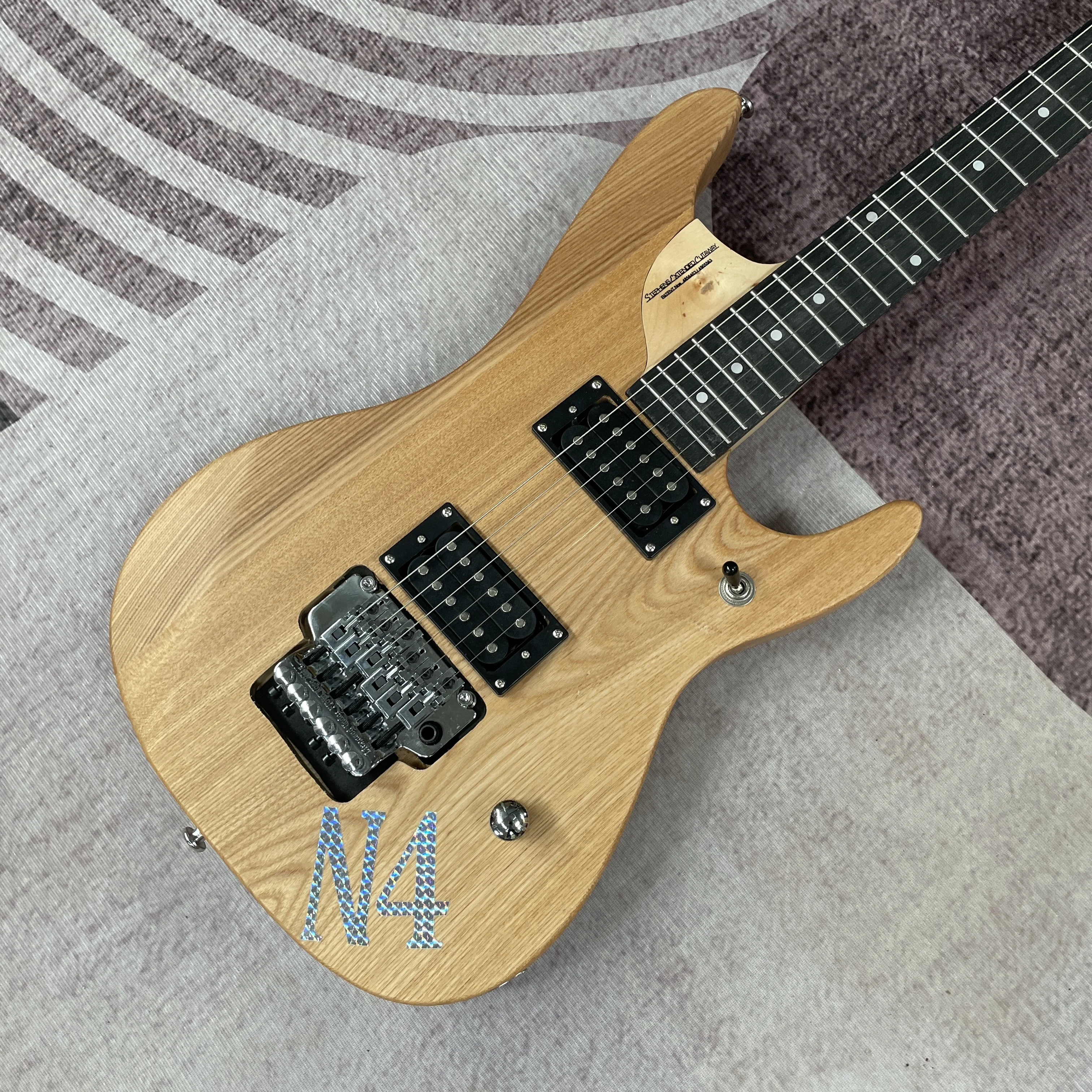 

Электрогитара Custom N4, 6 струн, накладка из палисандра, звукосниматели HH, корпус из ясеня, хромированный Floyd Rose, быстрая доставка