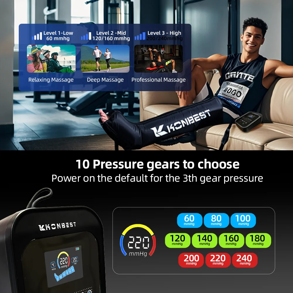 ZJW STLF High Quality Air Pressure Physiotherapy Pain Relief Device Physical Therapy Air Compression Pump Recovery Boots