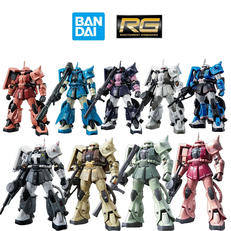 Bandai PB RG 1/144 Zaku II Minelayer Robert Uma Eric Black Tri-Stars Shin Matsunaga Original Action Figure Gundam Model Toy Gift