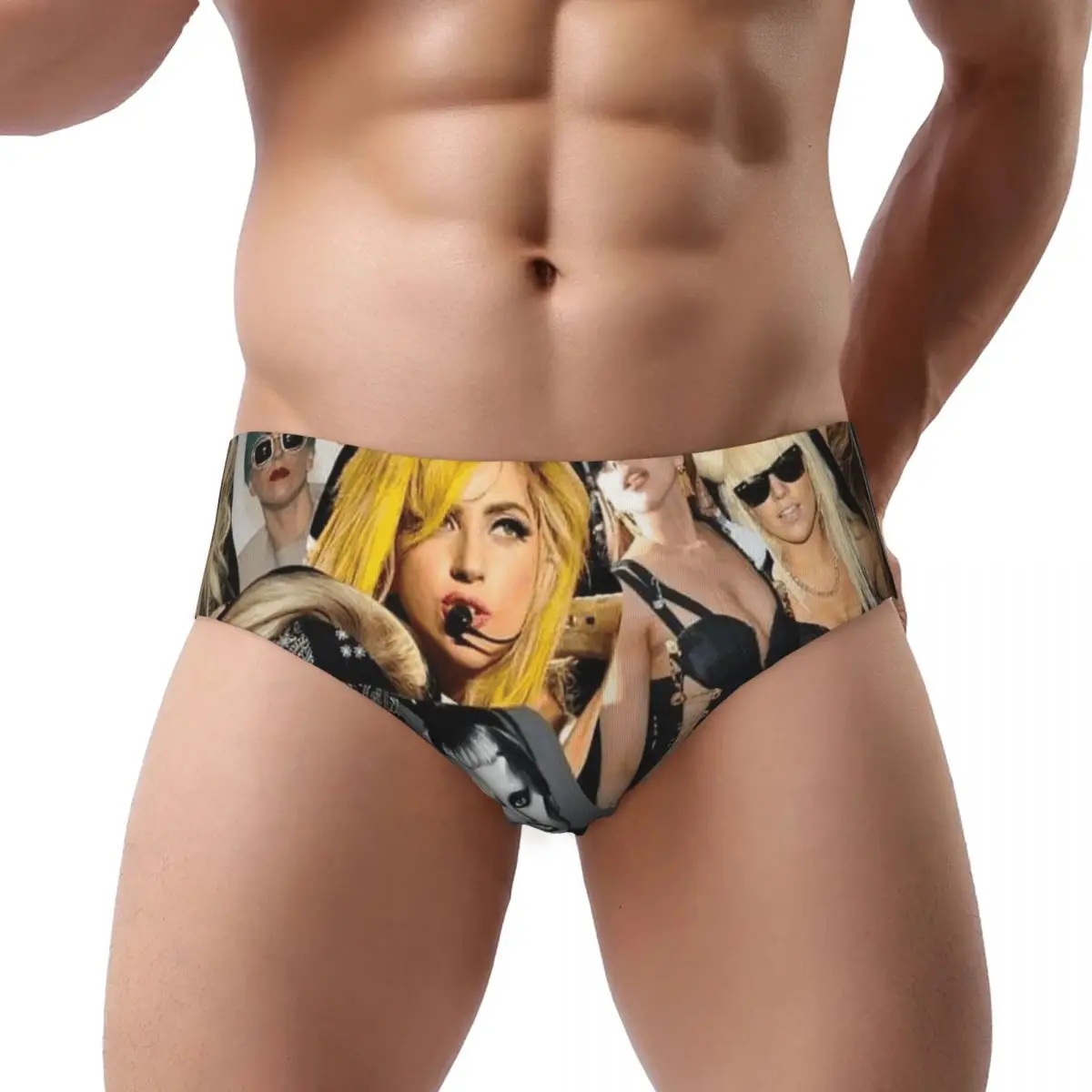 

Custom Lady Gaga Mayhem Music Singer Men's Briefs Panties Mens Stretch Underwear Underpants