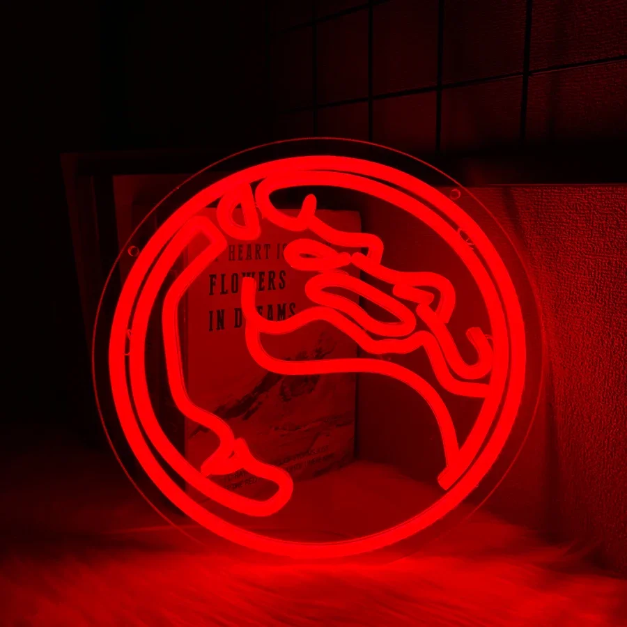 

Usb Powered, Used For Bedroom, Game Room, Bar, Club, Man Cave Decor,Dragon Neon Sign, Red Gamer Aesthetic Operation Light