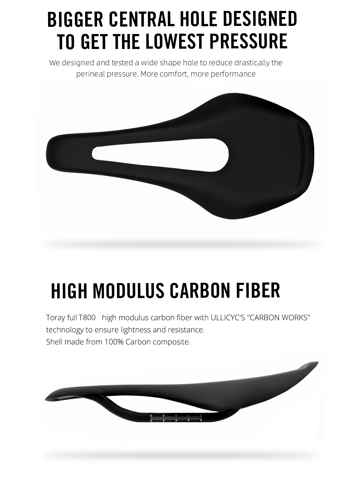 ULLICYC Ultra Light Full carbon fiber bicycle saddle road MTB bike carbon fiber road saddle Lightweight carbon saddles