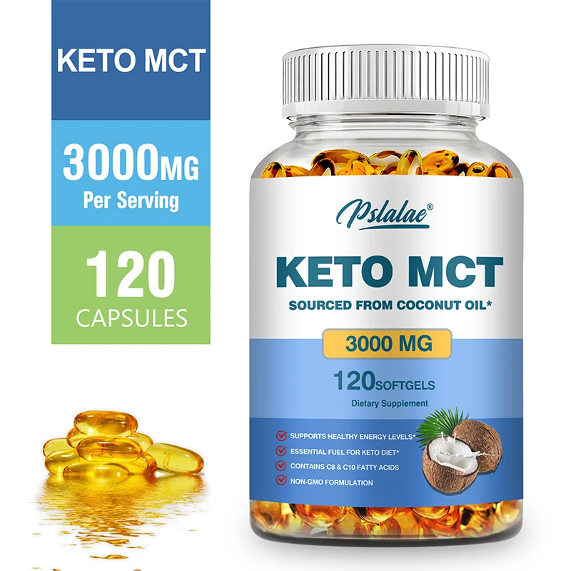 

Keto MCT Oil Capsules - Provides Energy, Improves Digestion, and Helps Maintain Healthy Weight