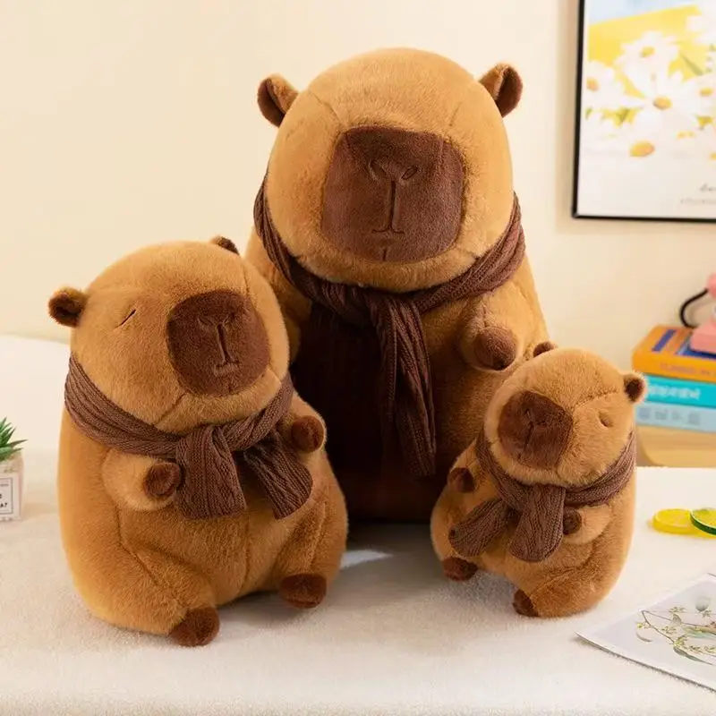 23cm Capybara Plush Simulation Capibara Anime Fluffty Toy Cute Doll Stuffed Animals Soft Doll Plush Christmas Thanksgiving Gift