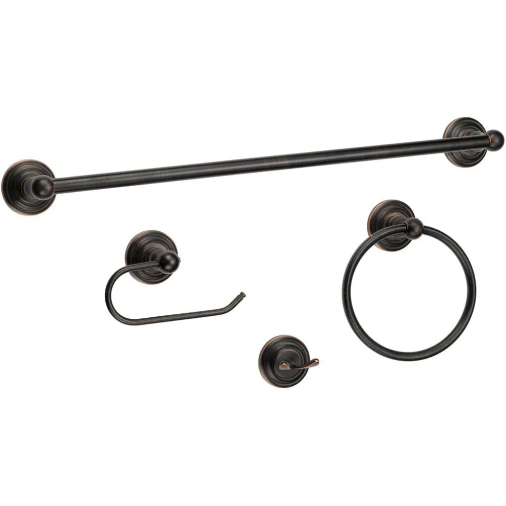 

Набор фурнитуры для ванной комнаты из 4 предметов из масляной бронзы от дизайнеров Impressions серии 800