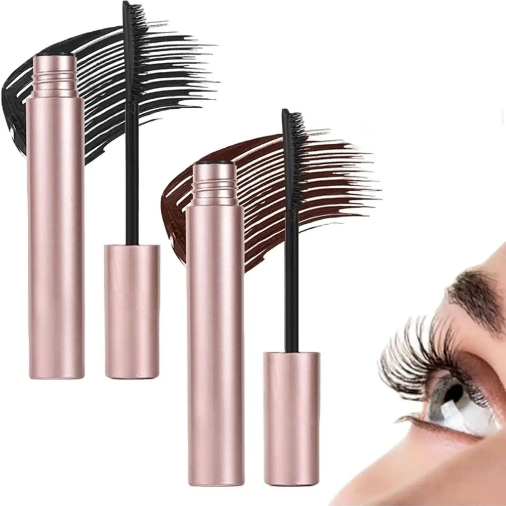 Nero e marrone Nuovo mascara allungante e arricciante Mascara per ciglia impermeabile e resistente al sudore a lunga durata Allungamento e arricciatura