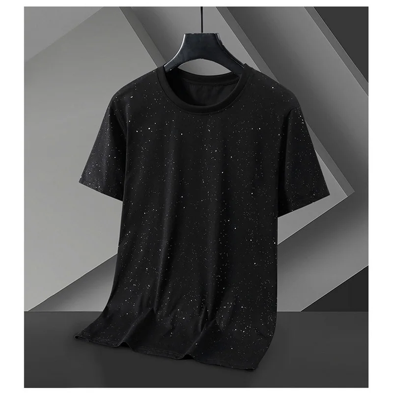 

Men's Short sleeved T-shirt Loose Summer Round Neck New Full Star Plus Size Casual Trendy Weight 175kg 11xl men clothing